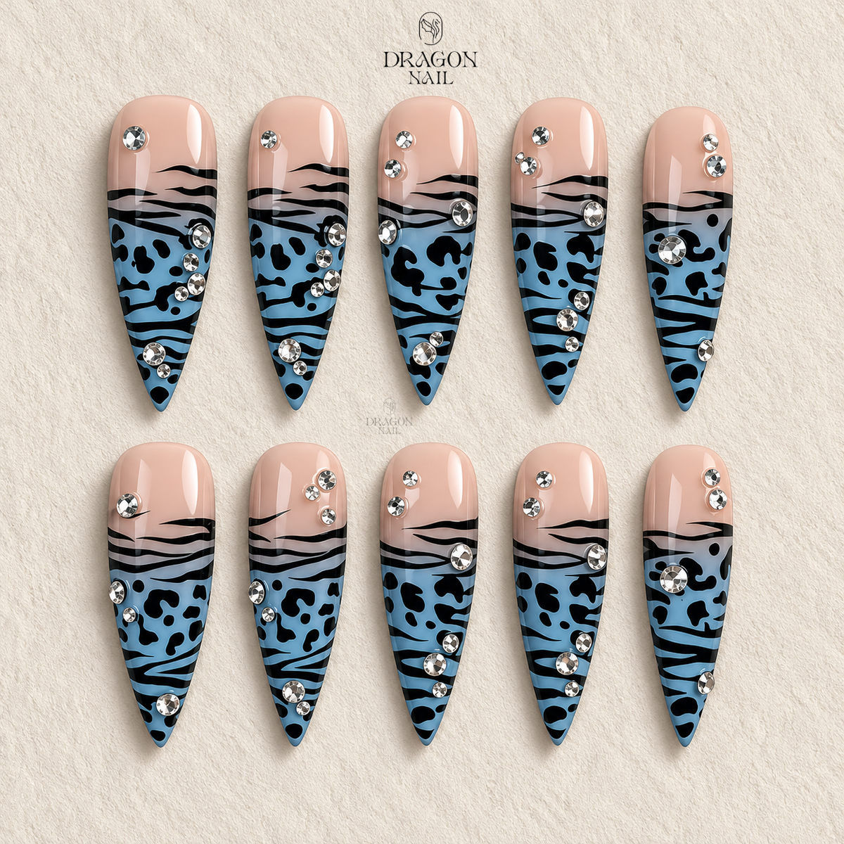 Ocean Wild Pattern Press On Nails