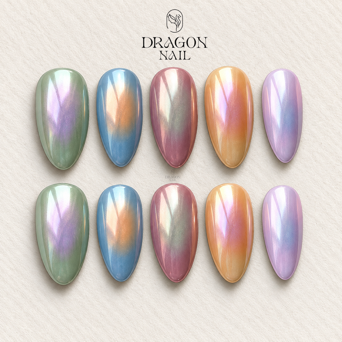 Ombre Chrome Gradient Elegant Press On Nails