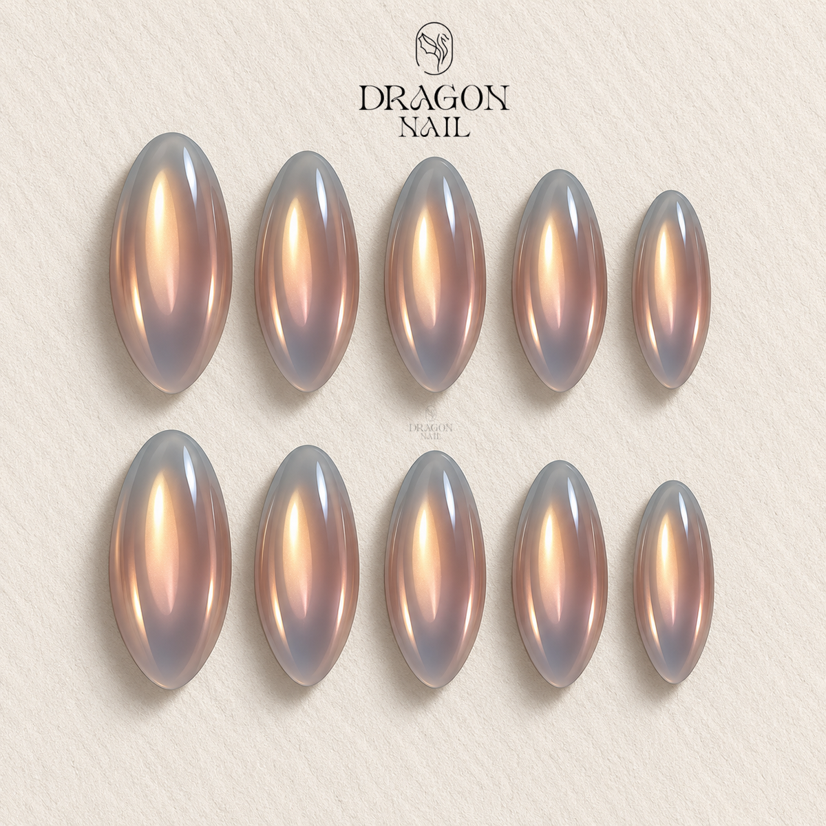 Ombre Chrome Gradient Elegant Press On Nails