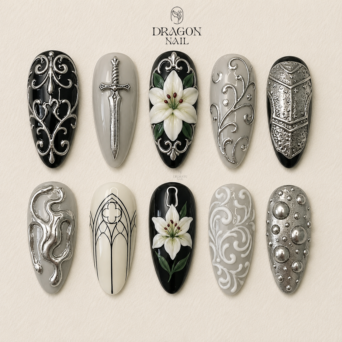 Ornate Cathedral Luxury Press On Nails