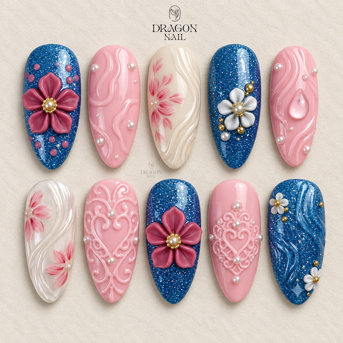Pastel Bloom Elegance Press On Nails