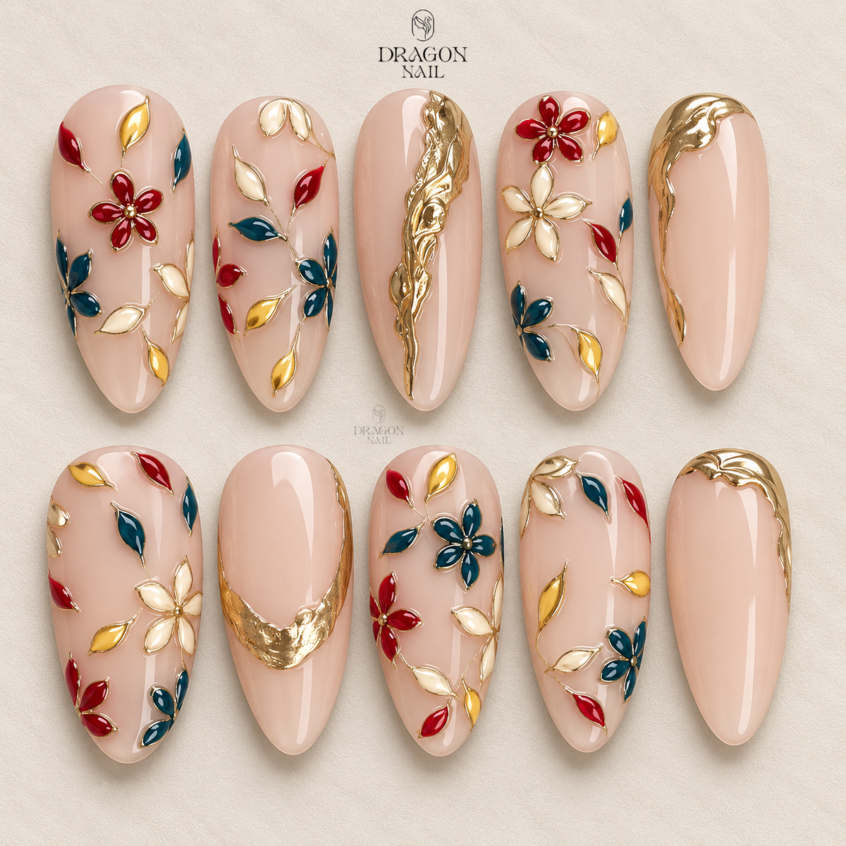 Pink Leopard Bling Glam Press On Nails