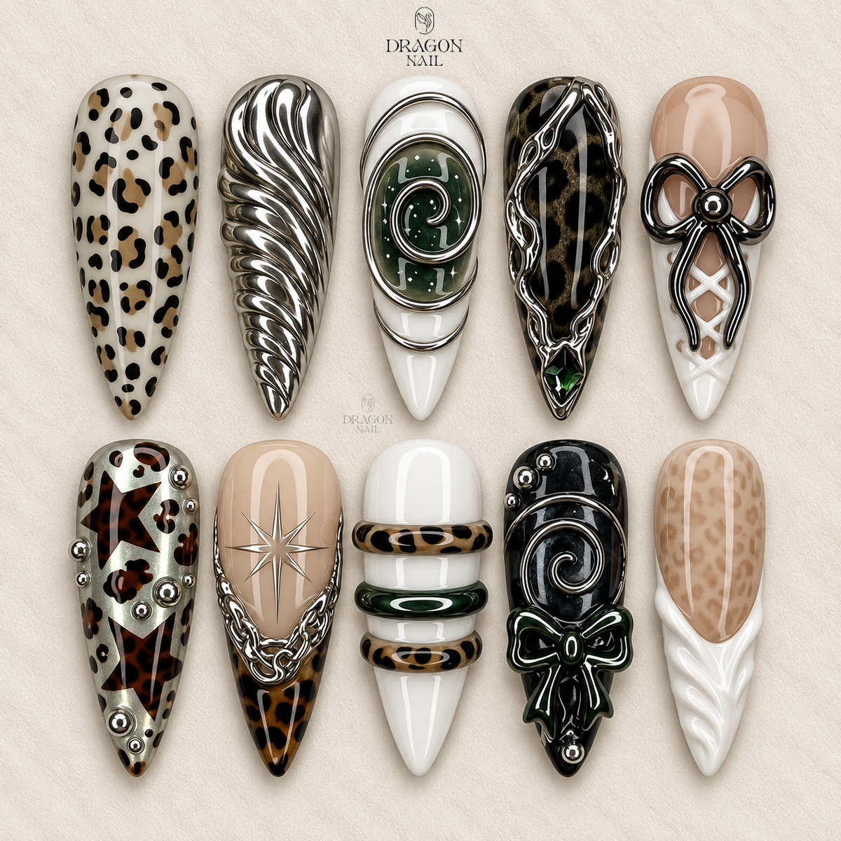 Playful Spooky Whimsical Press On Nails