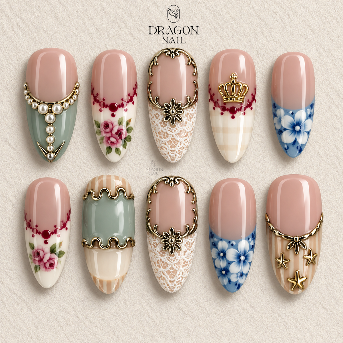 Retro Pop Art Vintage Graphic Comic Style Press On Nails