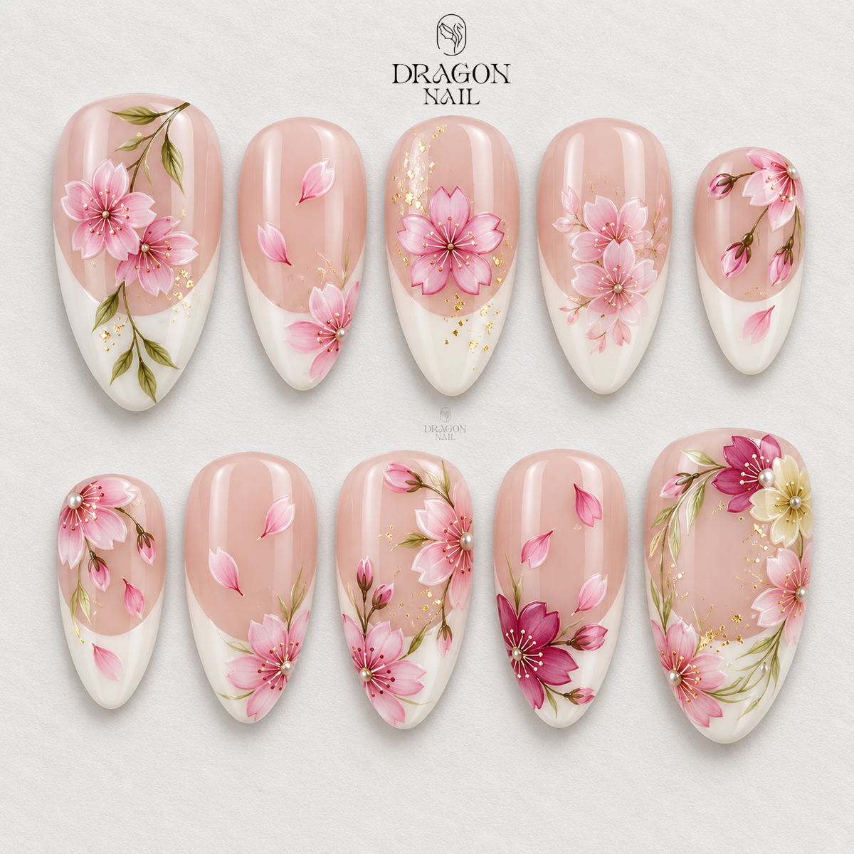 Romantic Blossom Elegance Press On Nails