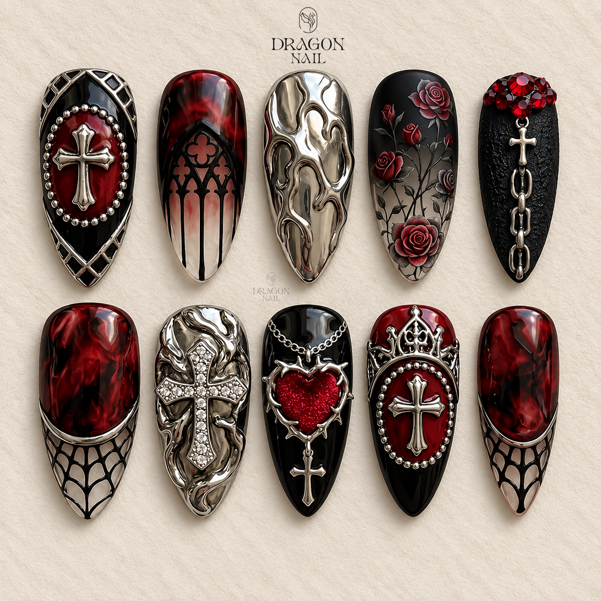 Royal Gothic Fantasy Press On Nails