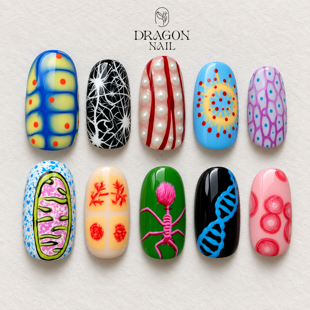 Scientific DNA Cellular Art Press On Nails
