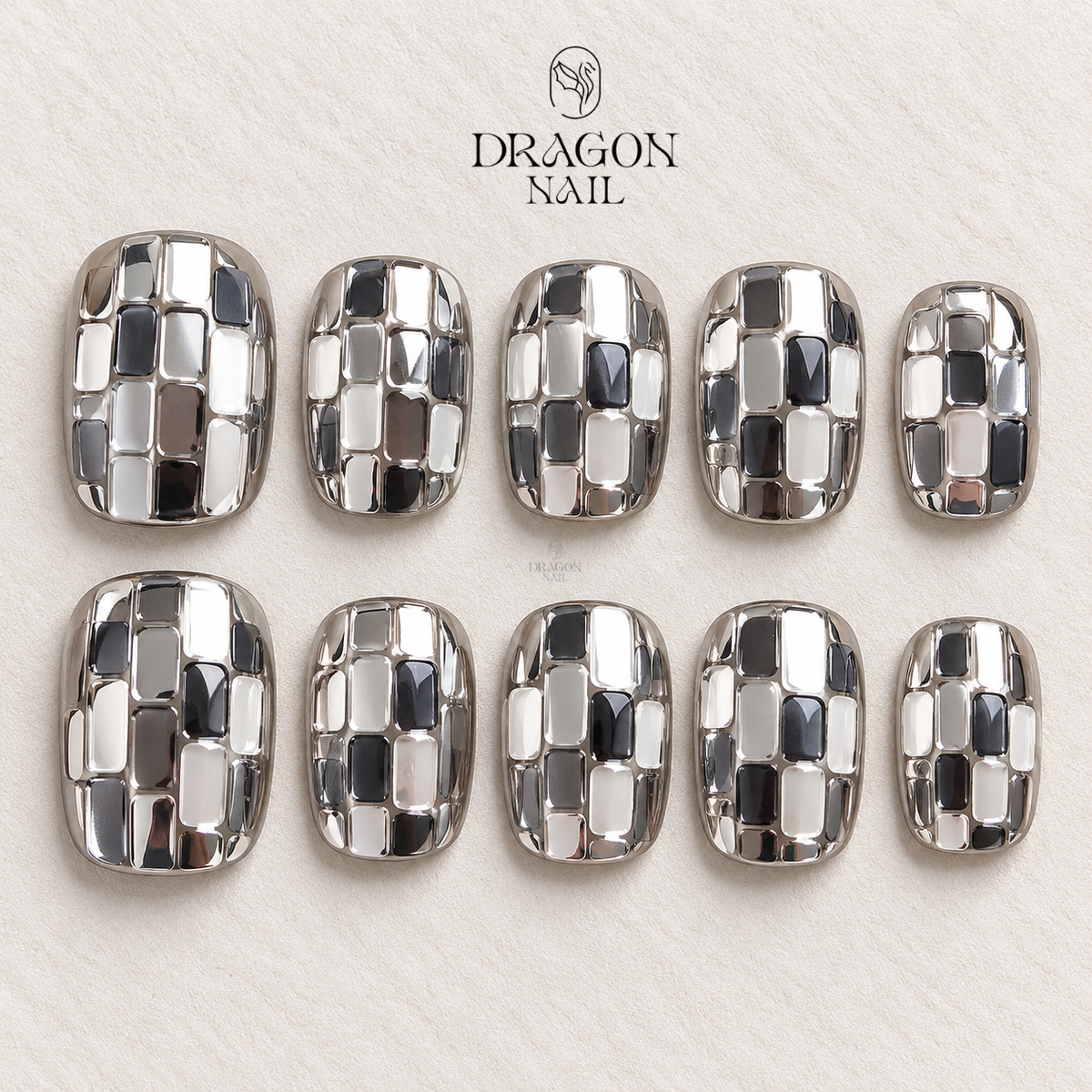 Silver Disco Chrome Press On Nails