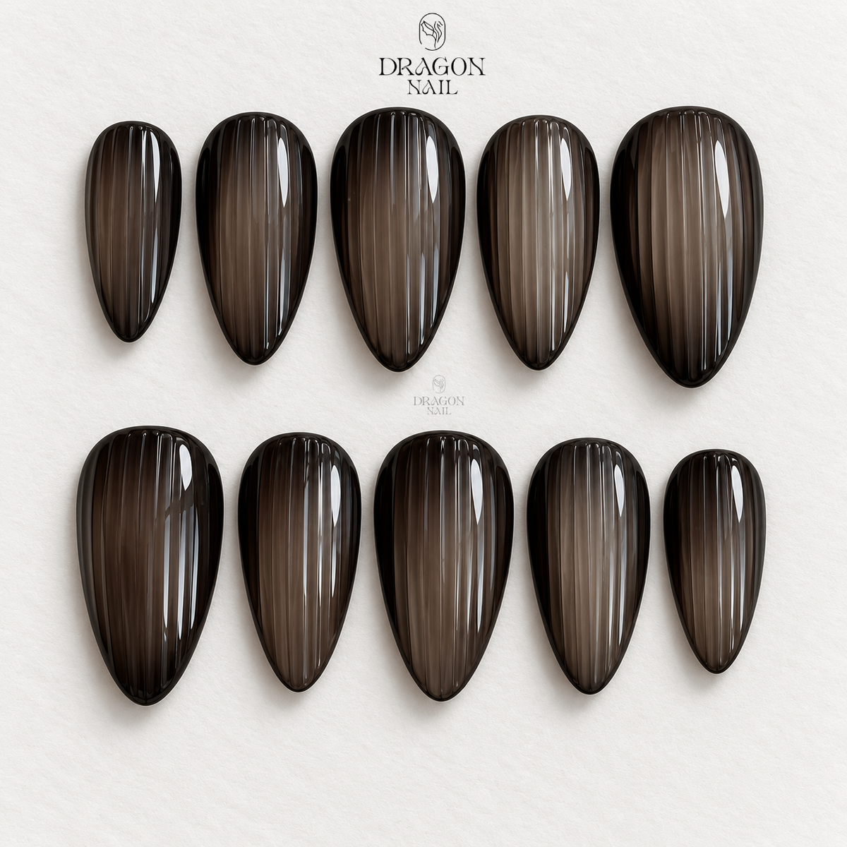Smoky Glass Minimalist Press On Nails