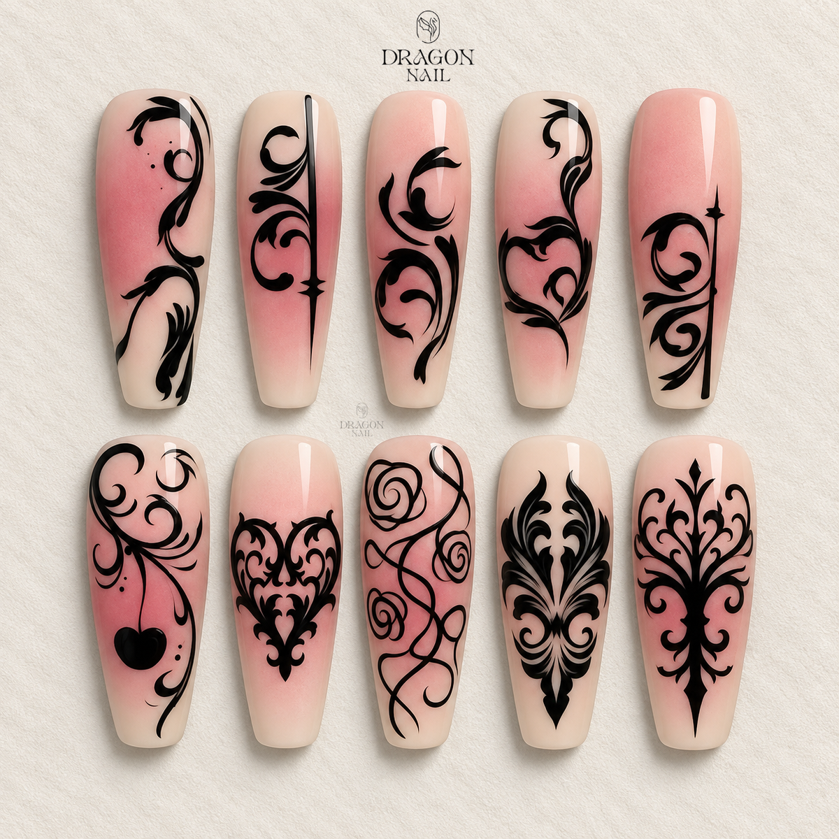Soft Gothic Blush Press On Nails