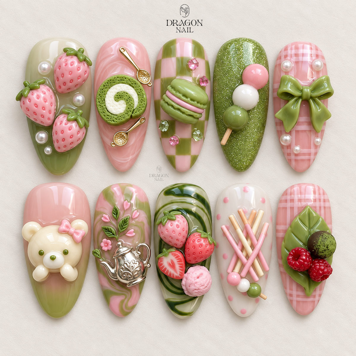 Sweet Dessert Pastel Press On Nails