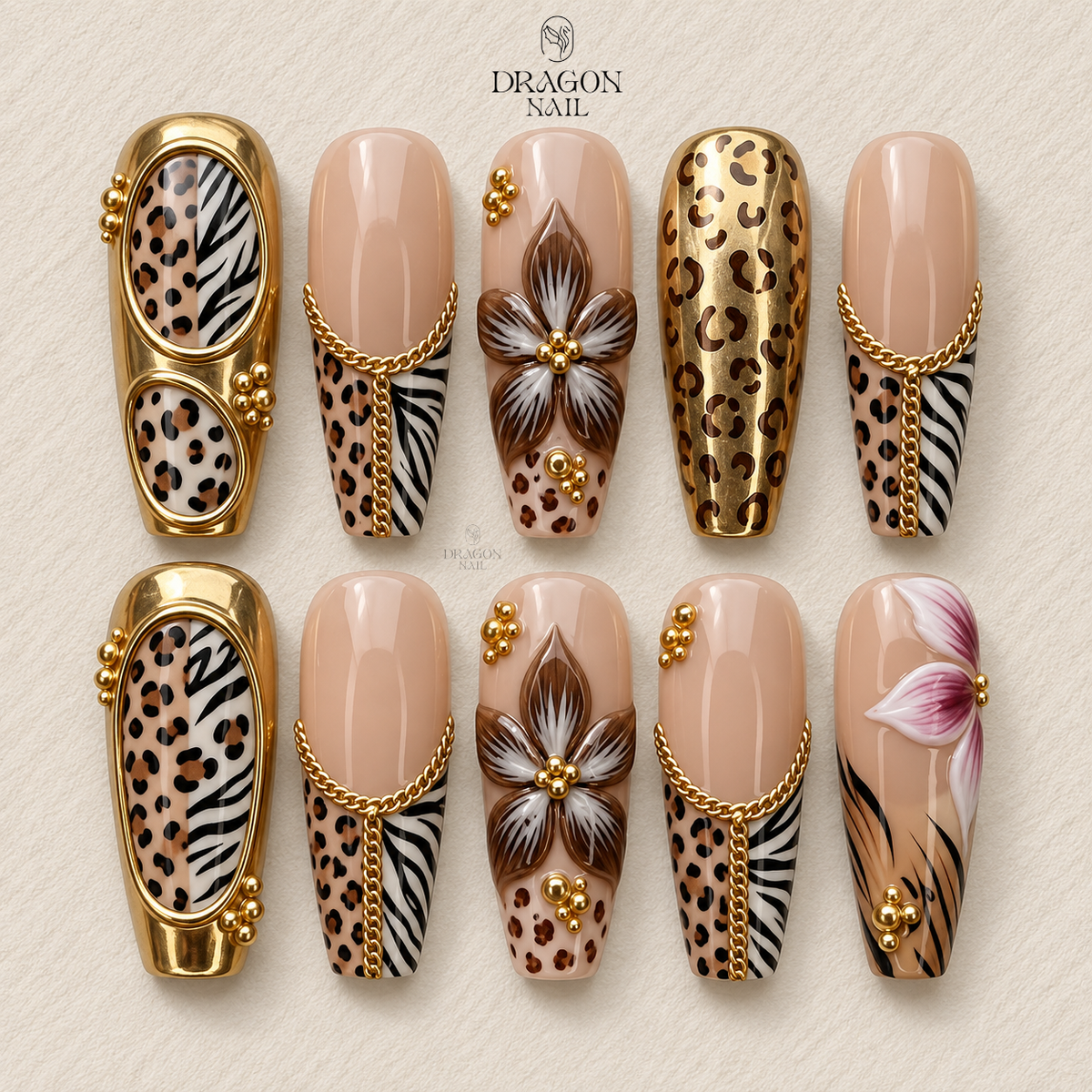 Playful Frosted Wonderland Press On Nails