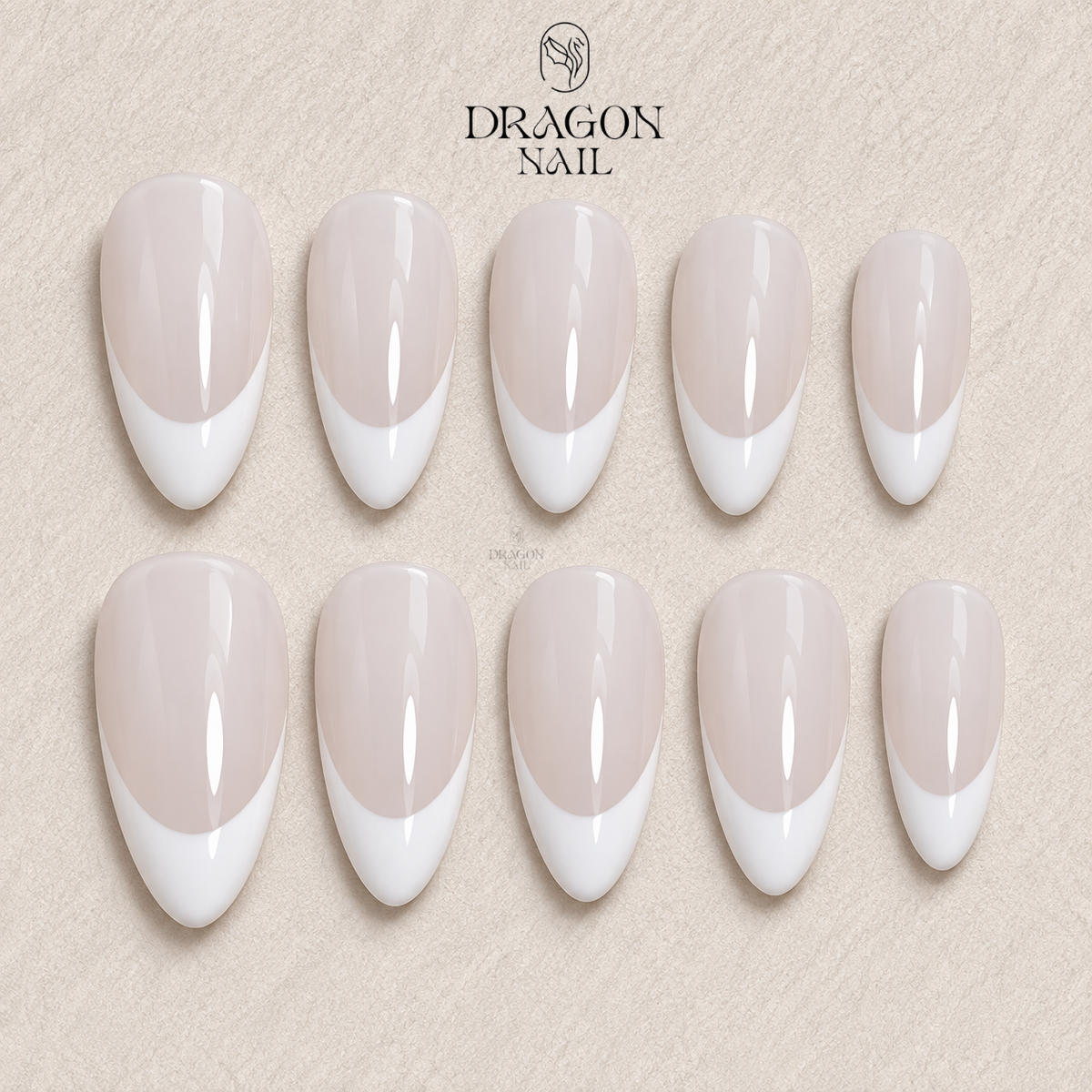 Milky Jelly French Tip Press On Nails