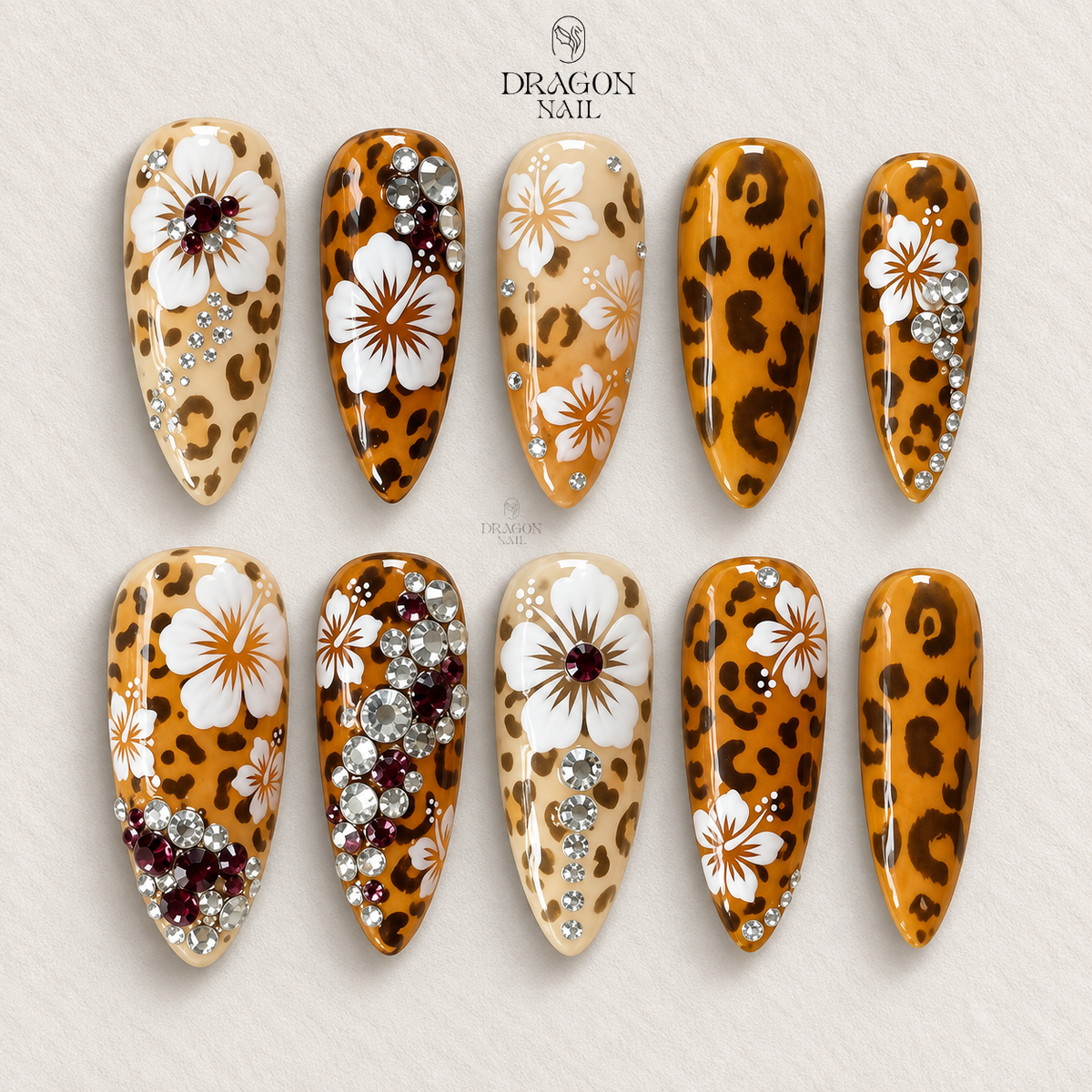 Tropical Wild Bloom Press On Nails