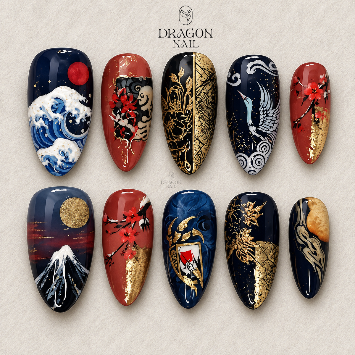 Vintage Artistic Portrait Press On Nails