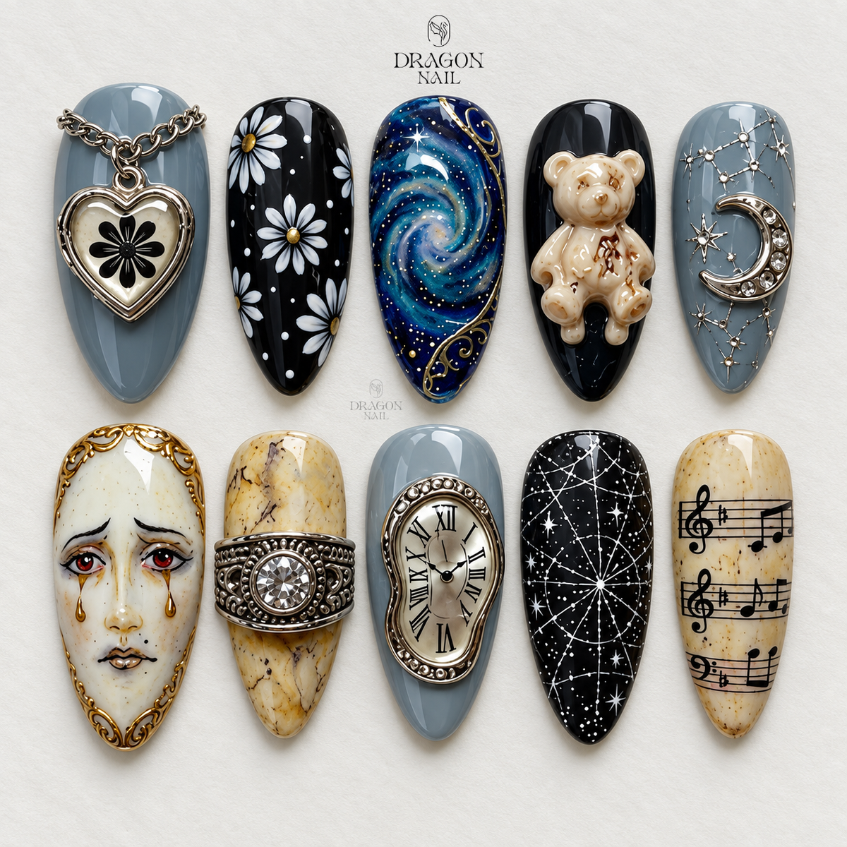 Vintage Celestial Elegance Press On Nails