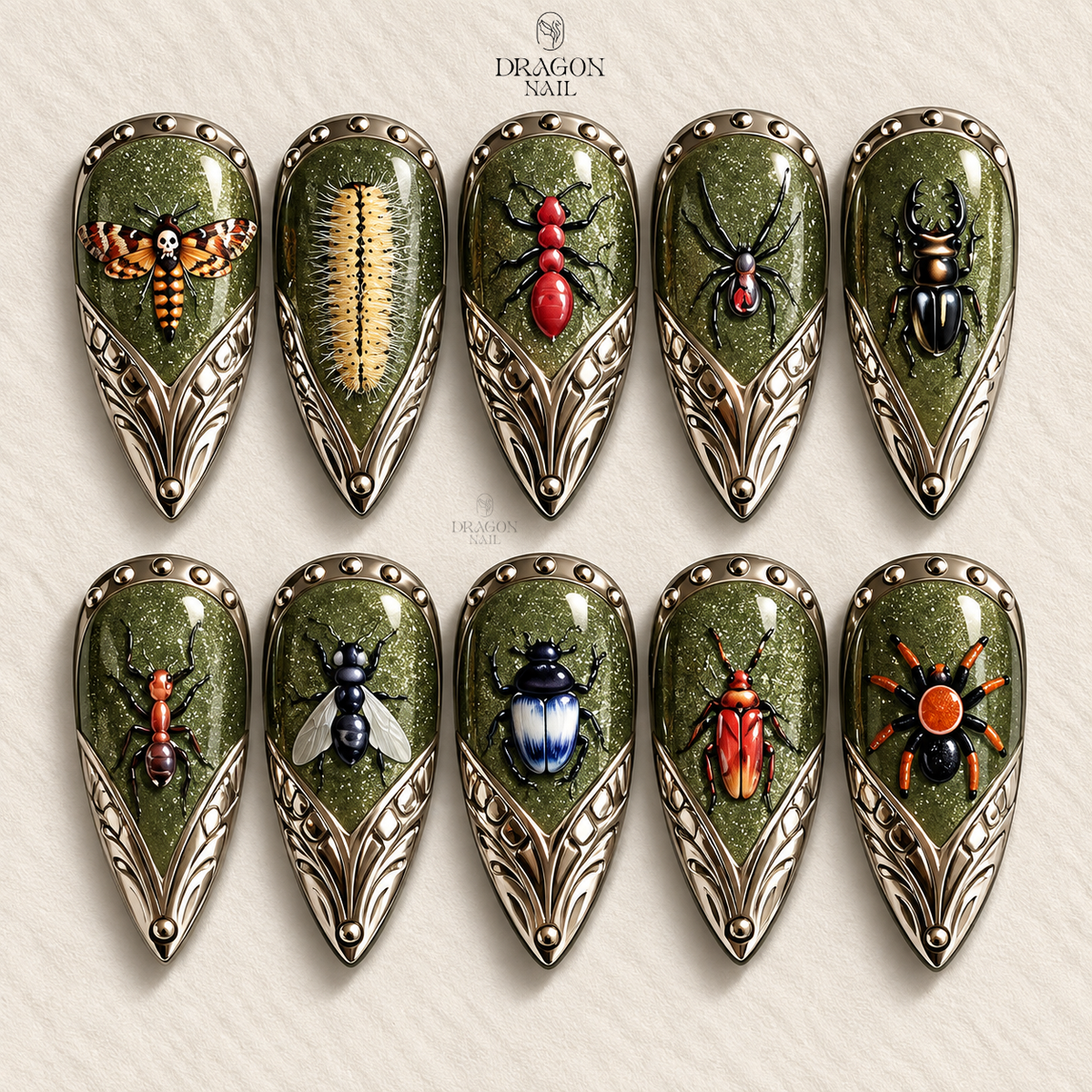 Vintage Curiosity Relic Ornate Mystical Press On Nails