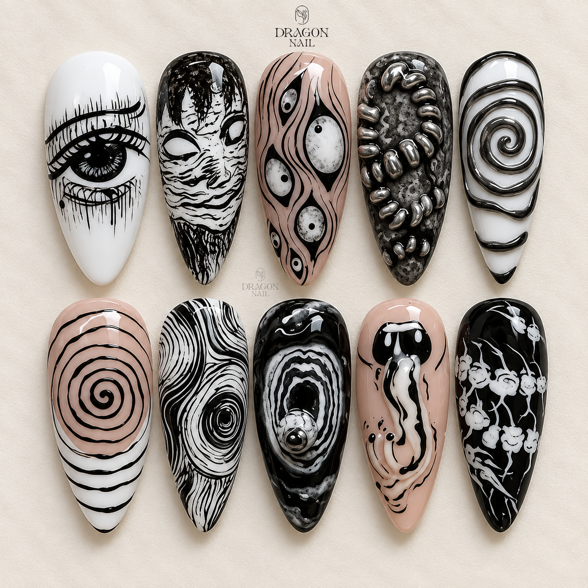 Vintage Dark Fantasy Press On Nails
