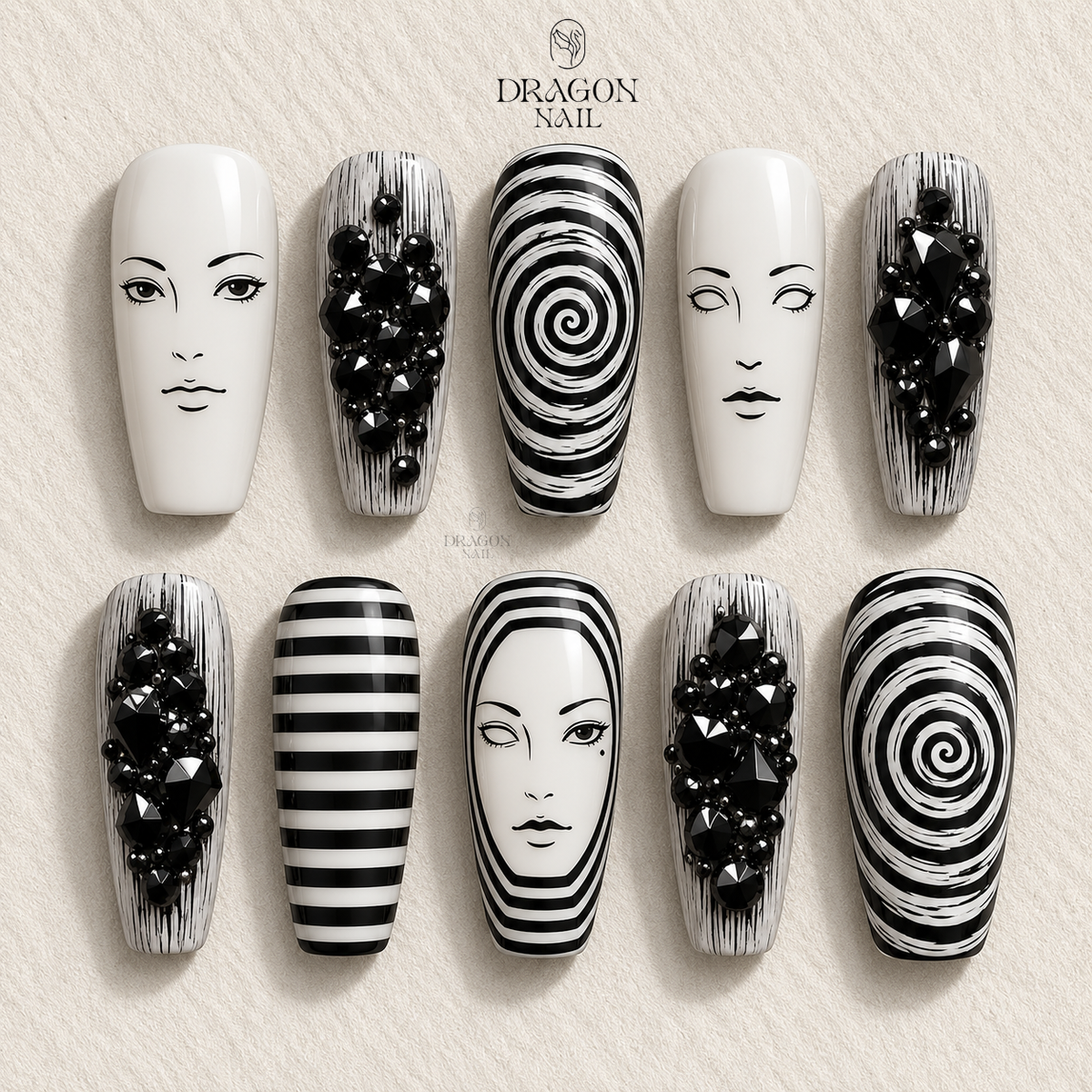 Vintage Enchanted Dark Fantasy Press On Nails
