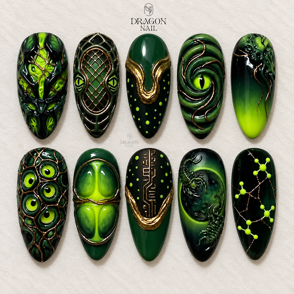 Vintage Enchanted Gothic Press On Nails