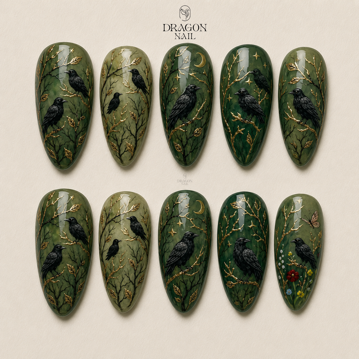 Vintage Masquerade Gothic Press On Nails