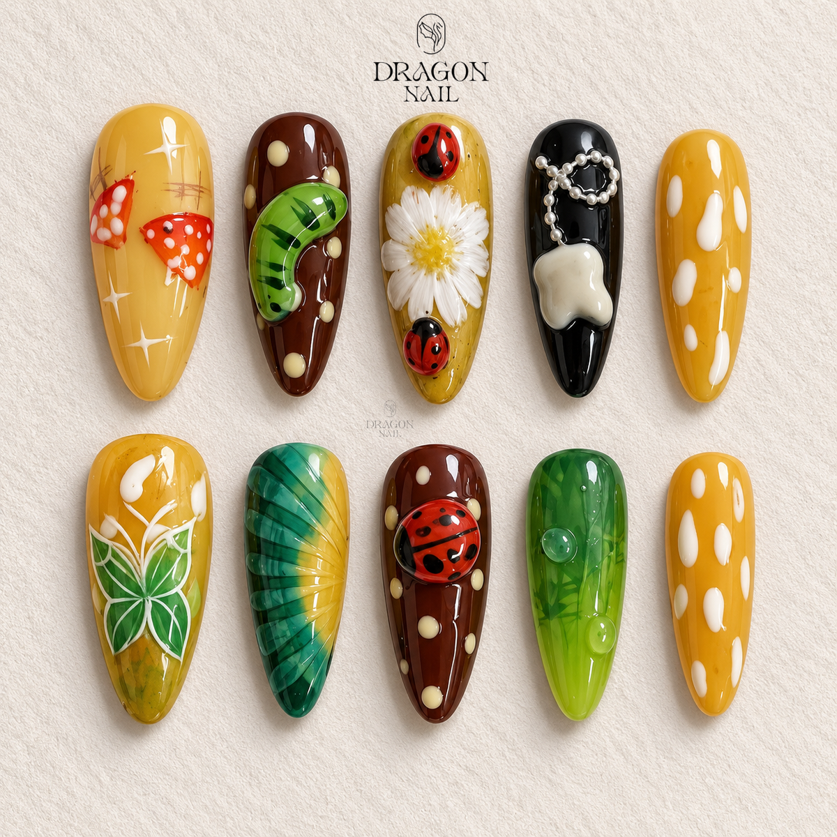 Whimsical Forest Cottagecore Nature Press On Nails