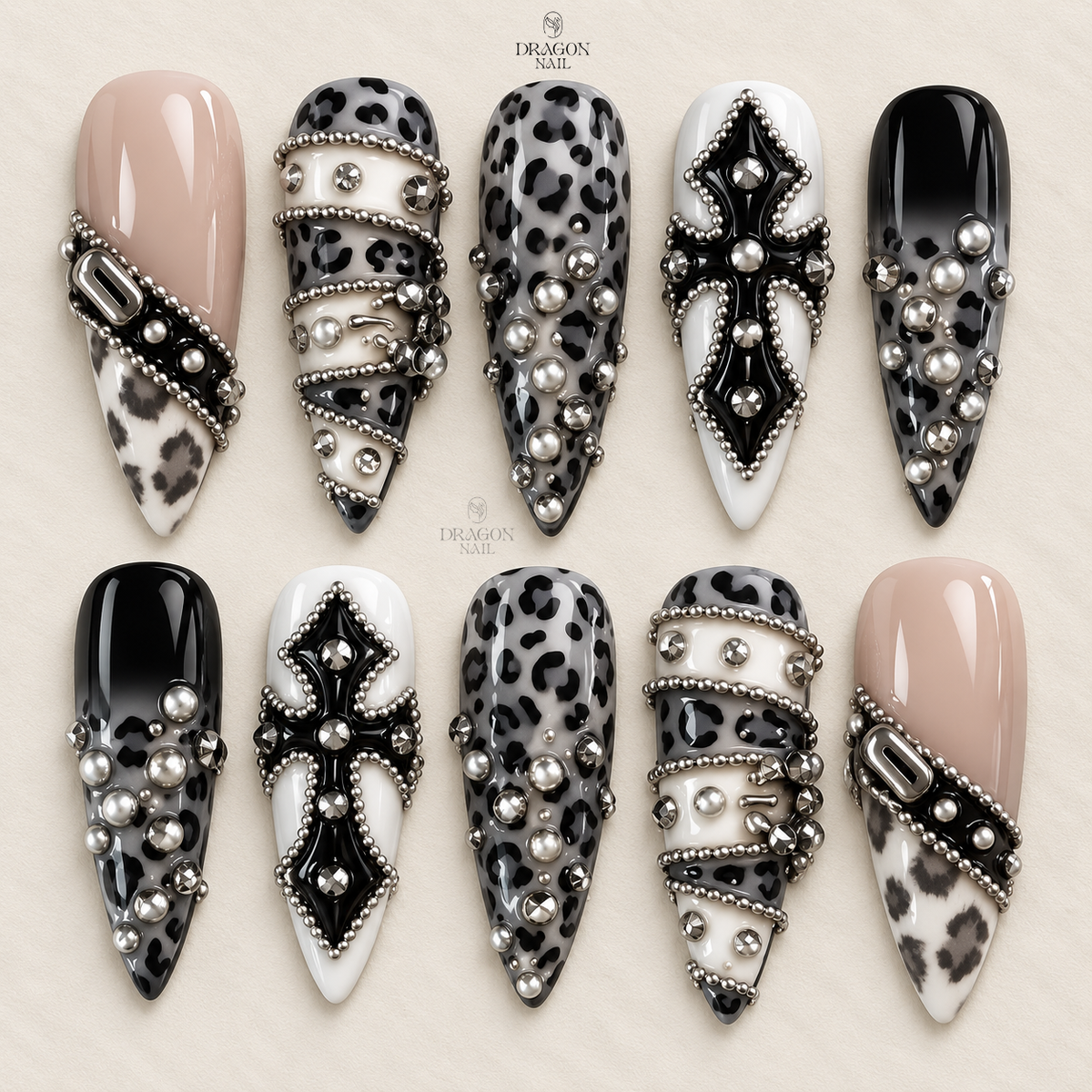 Whimsical Winter Garden Press On Nails