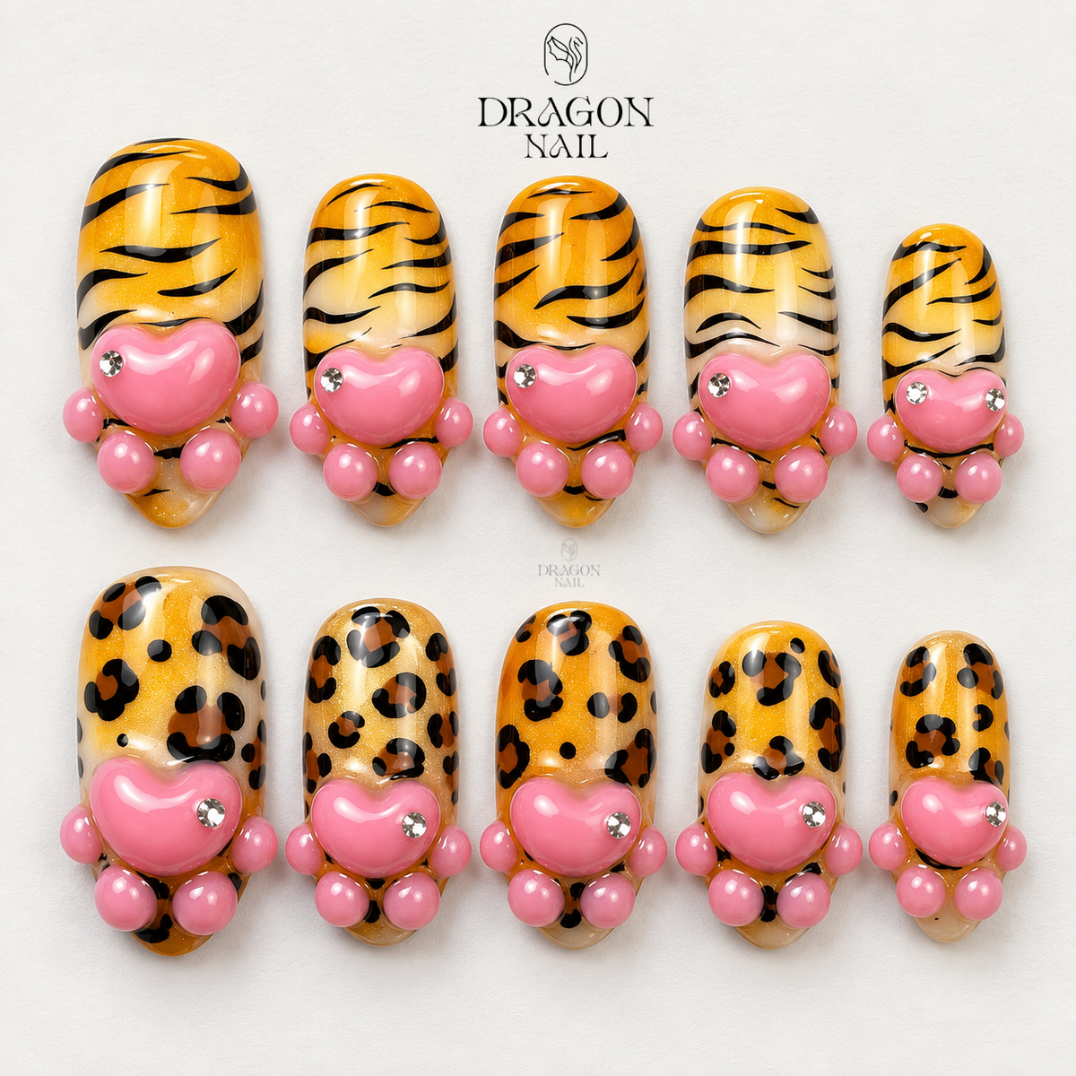 Wild Tiger Glam Press On Nails