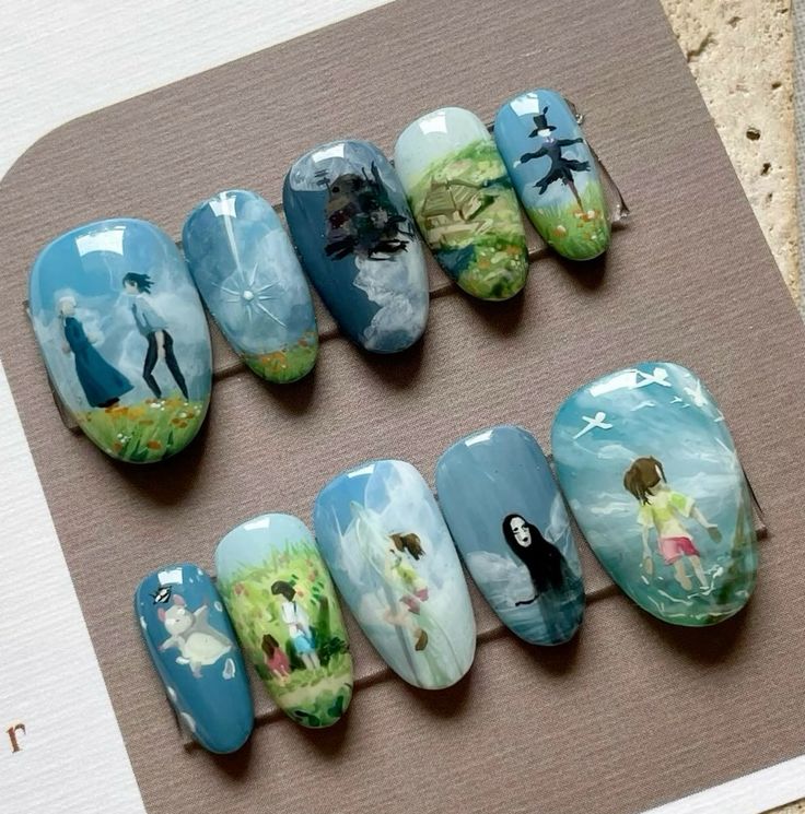 Colorful Rainbow Smiley Cheerful Playful Press On Nails