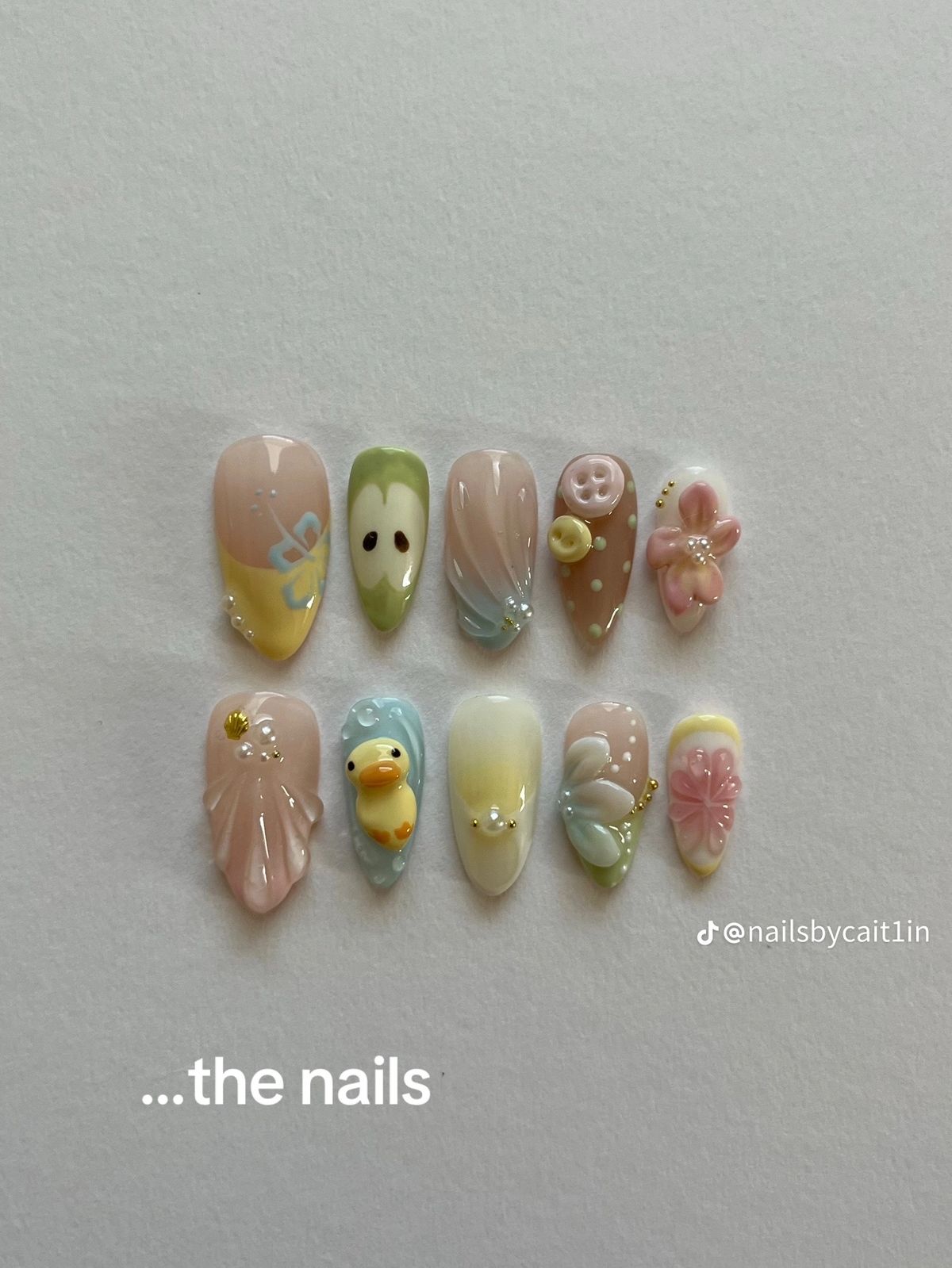 Soft Pink Chrome Swirl Glossy Elegant Press On Nails