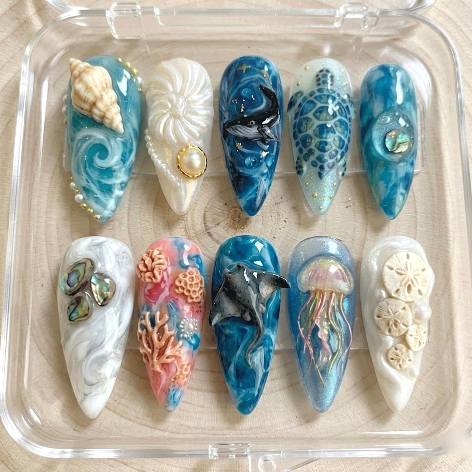 Luxury Ocean Treasure Press On Nails