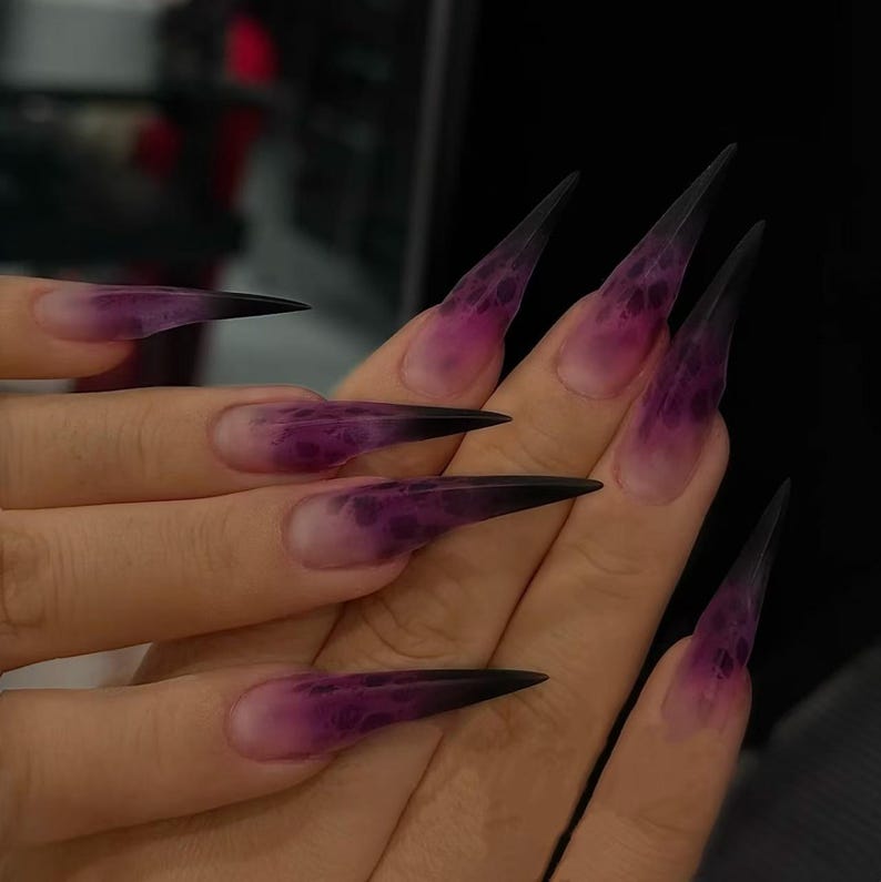 Plum Tone Demon Talon Press On Nails