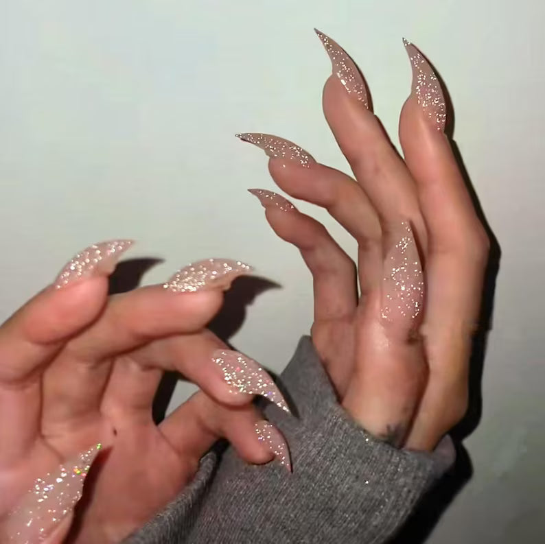 Sparkling Dragon Claw Press On Nails