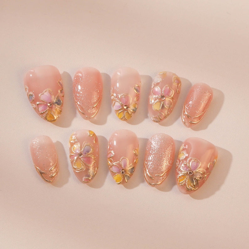 Serene Lotus Pond Press On Nails