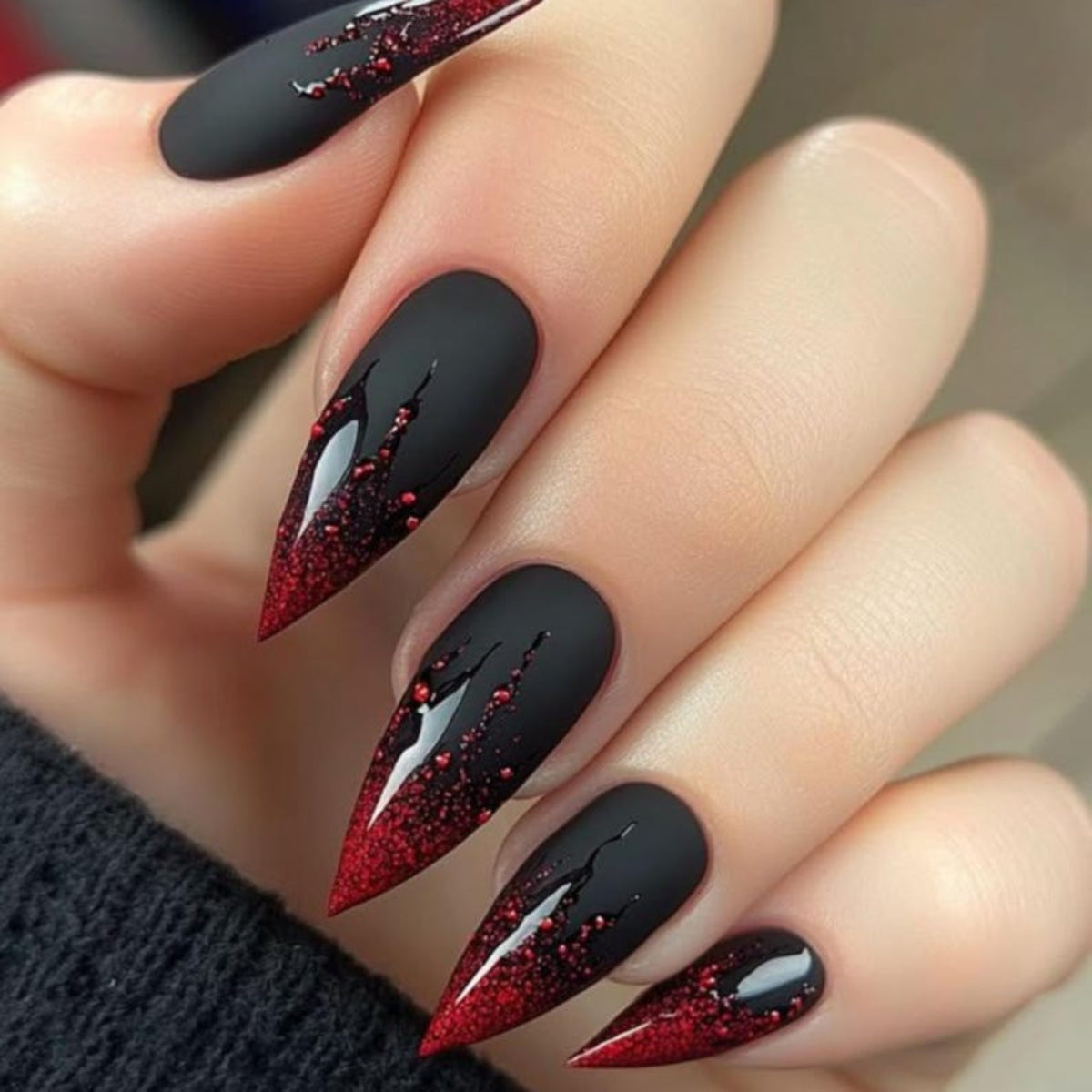 Black Red Drip Matte Vampire Blood