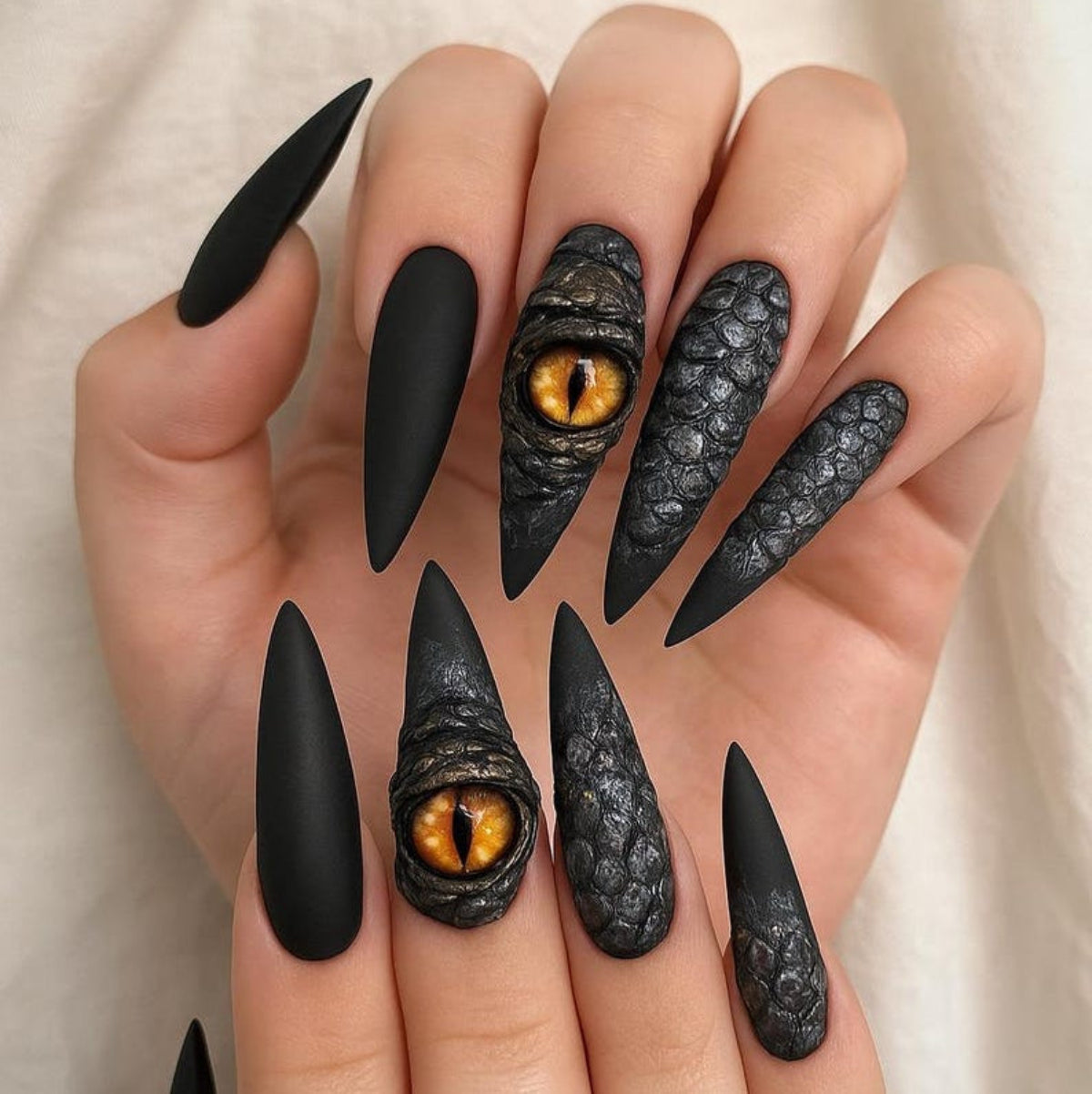 Gothic Mystic Dragon Eye Witchy Black
