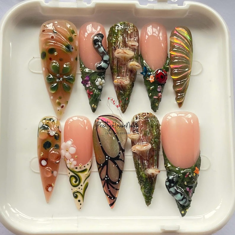 Modern Neutral Style Press On Nails