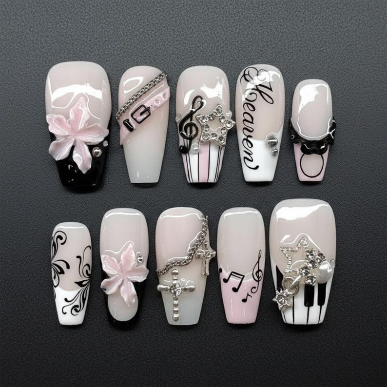 Heavenly Melody Celestial Press On Nails