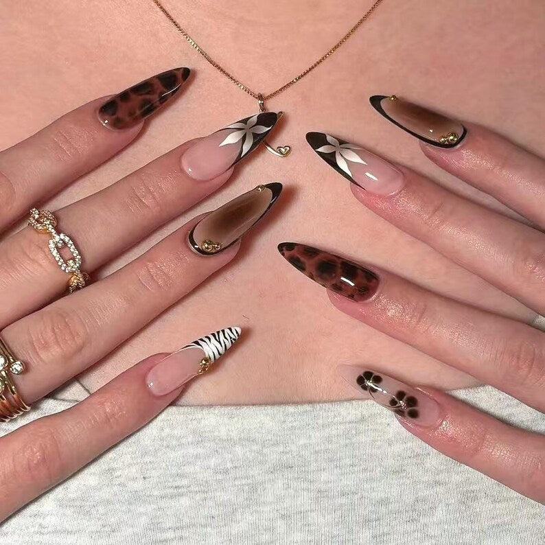 Whimsical Gothic Feline Press On Nails