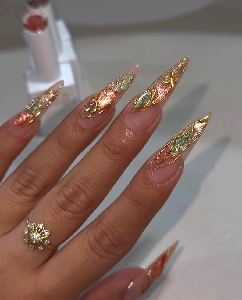 Glitter Glam Sparkling Stiletto Press On Nails