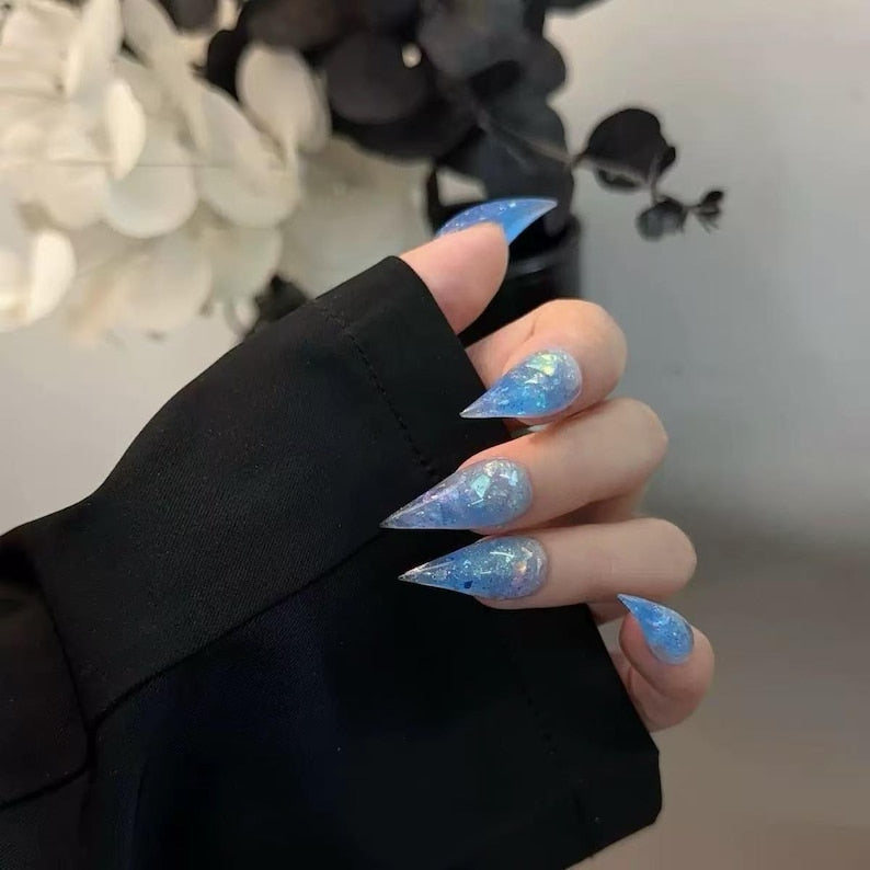 Azure Mystic Talon Press On Nails