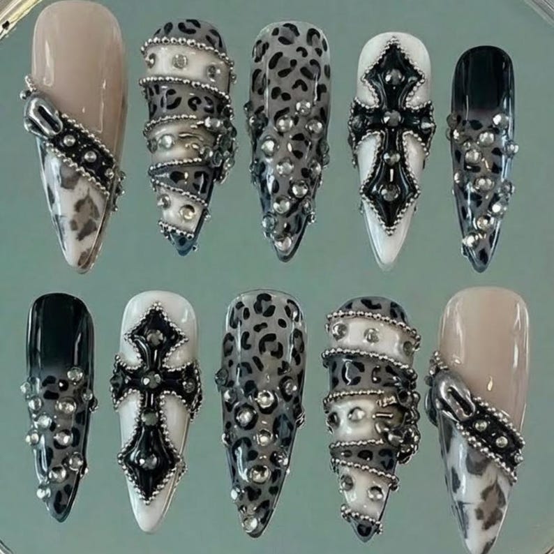 Whimsical Winter Garden Press On Nails