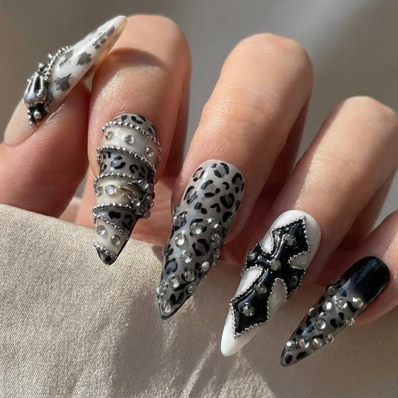 Whimsical Winter Garden Press On Nails