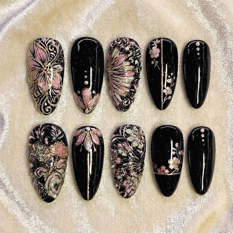Luxurious Enchanted Dark Fantasy Press On Nails