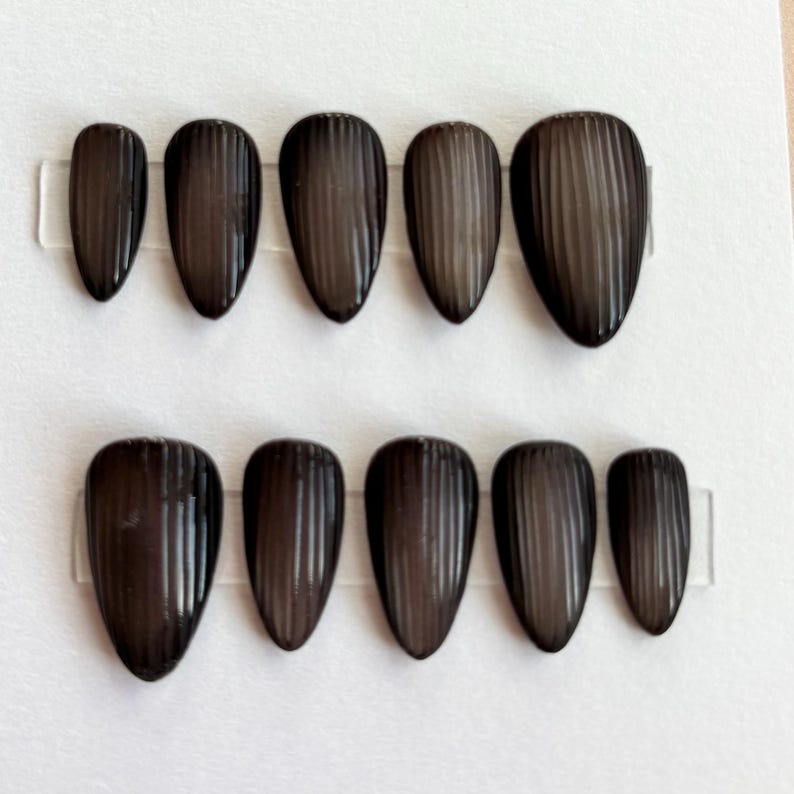 Smoky Glass Minimalist Press On Nails