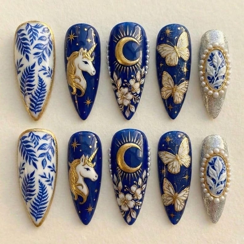 Dramatic Enchanted Gothic Press On Nails