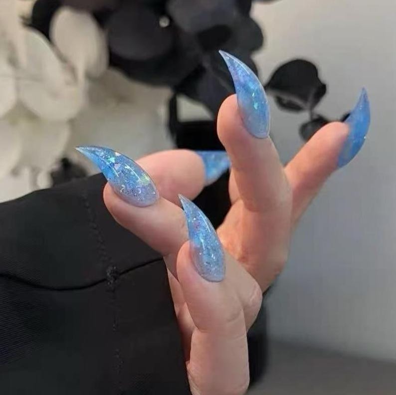 Azure Mystic Talon Press On Nails