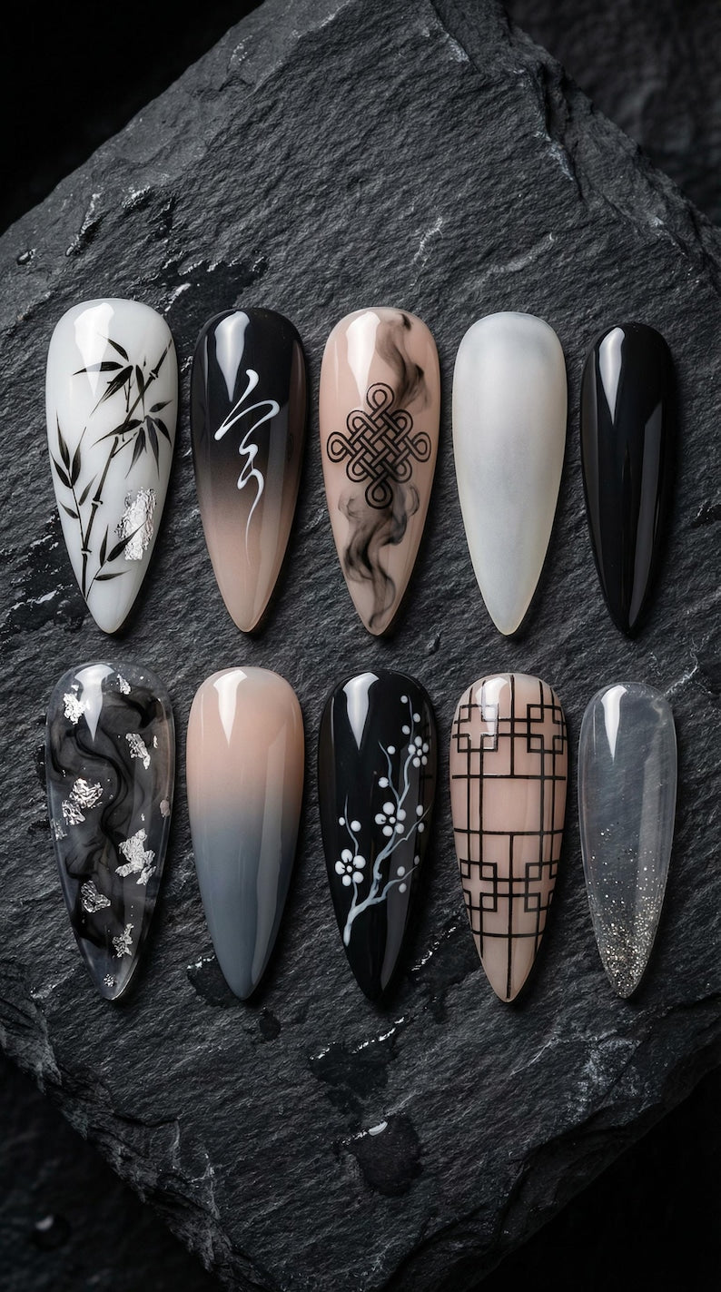 Minimalist Zen Elegance Press On Nails