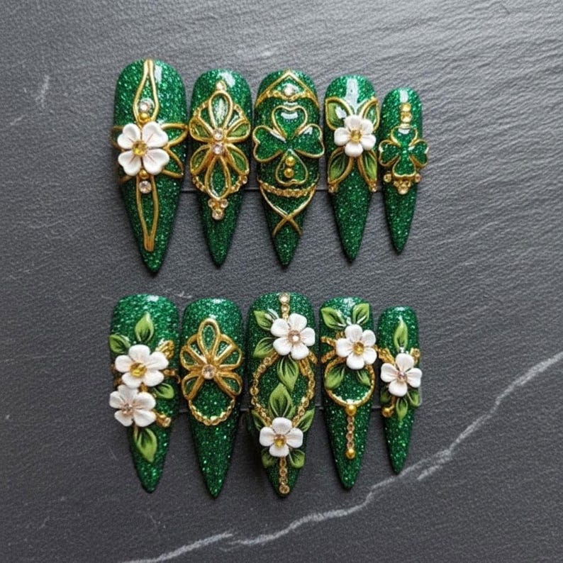 Soft Aqua Pastel Dreamy Cloud Press On Nails