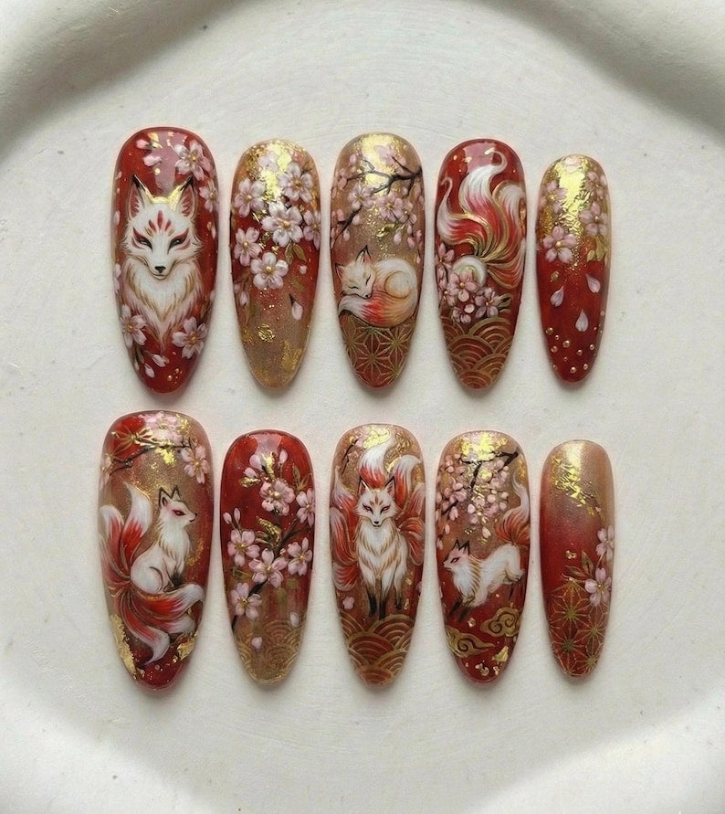 Mystical Fox Spirit Press On Nails